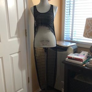 Kimchi Blue (Urban Outfitters) high low black lace dress, size small